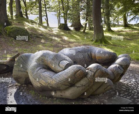 Entrust a wooden sculpture of cupped hands by Rosalind Rawnsley at ...