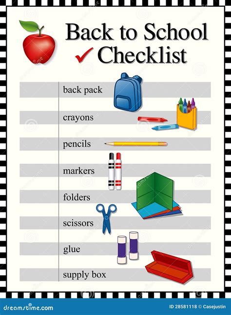 College preparation checklist clipart - Qasfull