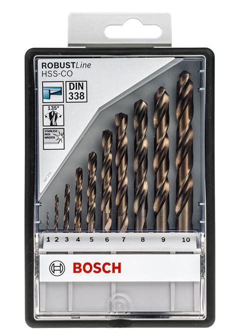 Bosch 10 Piece Metal Twist Drill Bit Set, 1mm to 10mm - RS Components ...