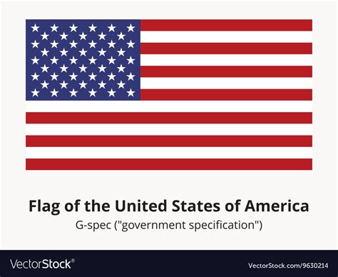 Usa flag or american flag in correct proportion Vector Image