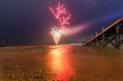 Southend Seafront Fireworks Displays Big Beach Bang Or Essex Biggest Fireworks Displays Stock ...