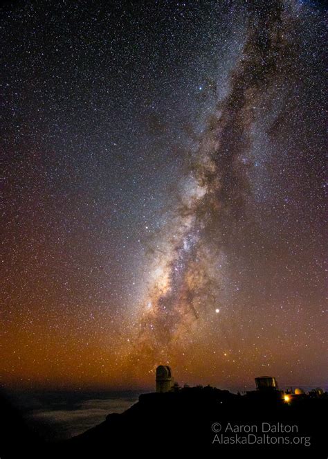 Milky Way Rising Above Haleakala Observatory on Maui | Meteor Shower Tonight