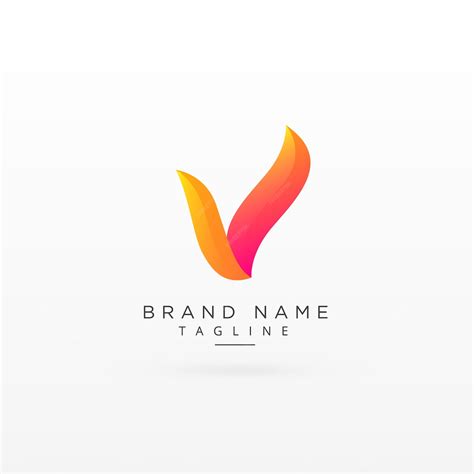 Premium Vector | Creative colorful letter v logo