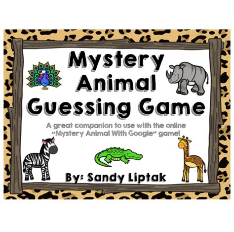 Mystery Animal Guessing Game - Lessons by Sandy