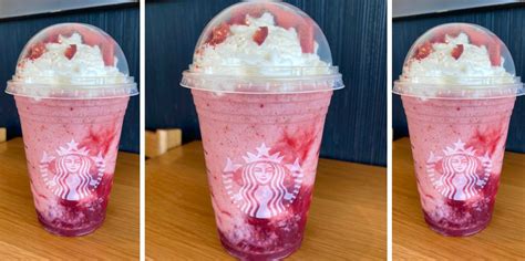 Strawberry Cheesecake Frappuccino From Starbucks Secret Menu - Kitchen ...