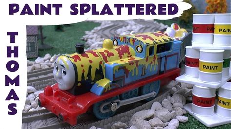 Thomas & Friends Spotlight PAINT SPLATTERED THOMAS Tomy Trackmaster ...