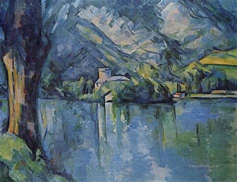 The Lacd Annecy Paul Cezanne Mountain Painting in Oil for Sale