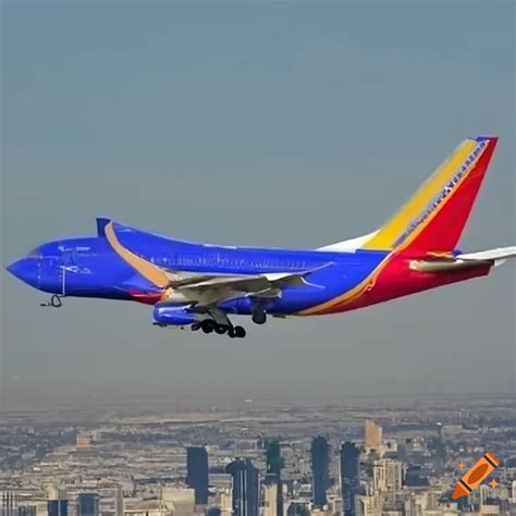 Southwest 747 taking off from los angeles on Craiyon