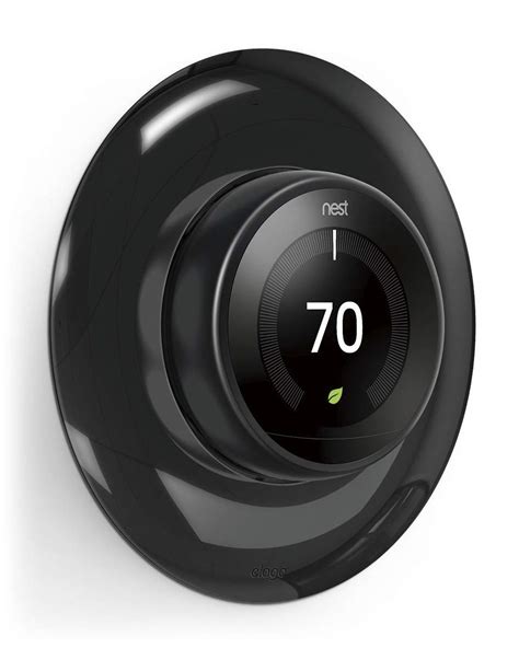 Classical Wall Plate Cover for Nest Learning Thermostat - Mirror Black :: ELAGO | SLG Design