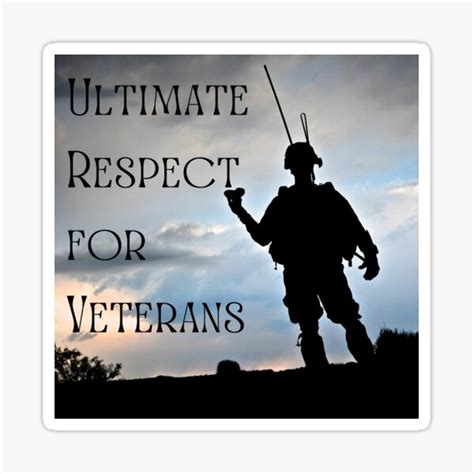 "Ultimate Respect for Veterans" Sticker for Sale by Karjaktalez | Redbubble