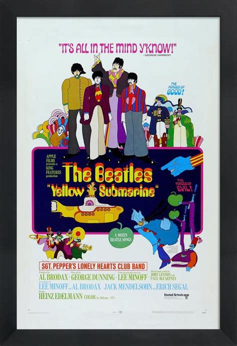 ‘Yellow Submarine’ Retro Movie Poster Framed Art Print | JUNIQE