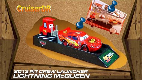 Disney Pixar Cars 2013 Pit Crew Launcher with Lightning McQueen 1:55 Mattel - YouTube