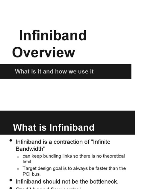 Infiniband Overview | Routing | Electronics