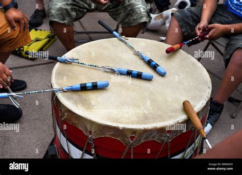 Native American drum circle performance in Santa Fe, New Mexico USA Stock Photo - Alamy