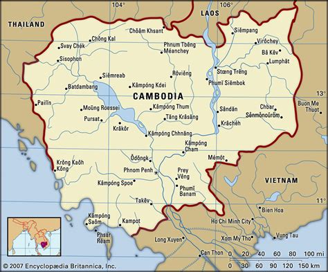 Map of Cambodia and geographical facts, Where Cambodia on the world map - World atlas