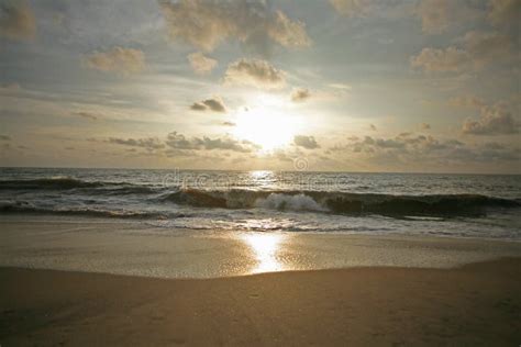 Sun Sets Over Alleppey Beach Stock Photo - Image of dusk, travel: 100079054