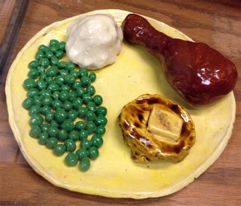 Plate of Food-Clay-8th Grade Food Projects, Clay Art Projects, Ceramics ...