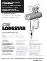 2-Ton CM Classic LodeStar Electric Chain Hoist, Three Phase