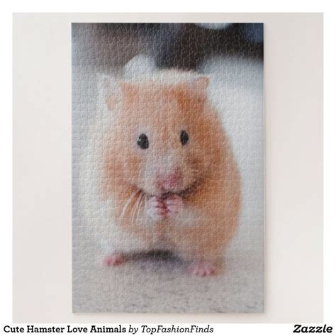 Cute Hamster Love Animals Jigsaw Puzzle | Zazzle