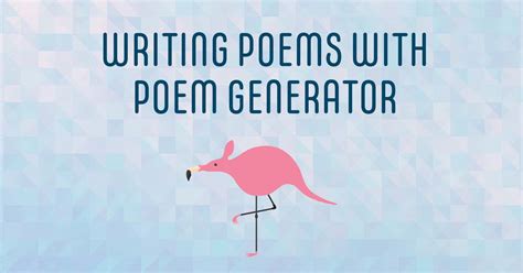 Writing Poems with Poem Generator - Tech Tools for Teachers