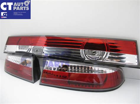 JDM Clear Red LED Tail lights & Garnish for 93-98 NISSAN SILVIA S14 ...