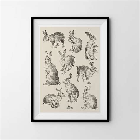 Hares Art Print