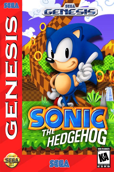 Sonic The Hedgehog Sega Genesis Game Box Cover Art Poster | Etsy