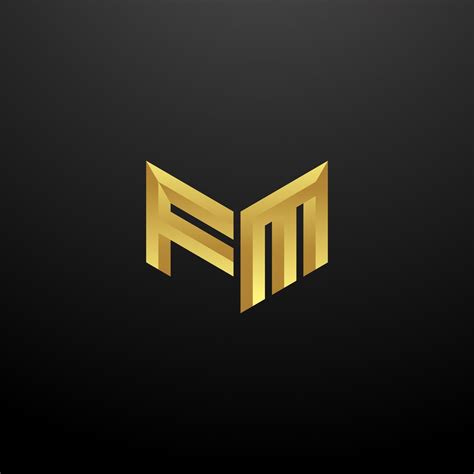 FM Logo Monogram Letter Initials Design Template with Gold 3d texture 2816207 Vector Art at Vecteezy