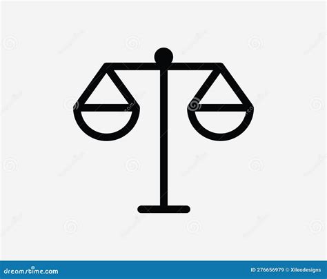 Ethics Equality Equal Scale Balance Justice Law Legal Integrity Black White Icon Sign Symbol ...