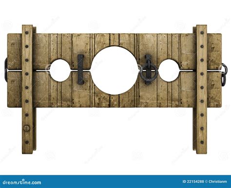 Prisoner In Pillory In Castle Courtyard Royalty-Free Stock Photography ...