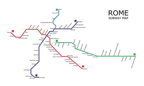 Rome Metro Line A Route Map 2024, Stations & Metro Lines - YoMetro