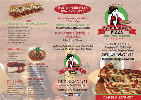 Our Menu - Mamma Mia's Pizza