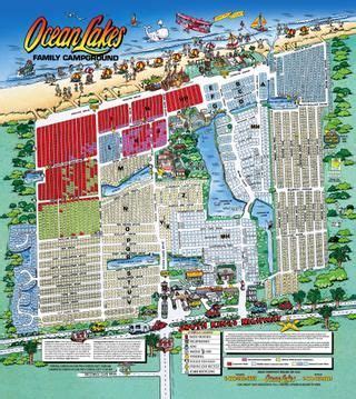 Ocean Lakes Family Campground map | Beach camping, Visit myrtle beach, Camping locations