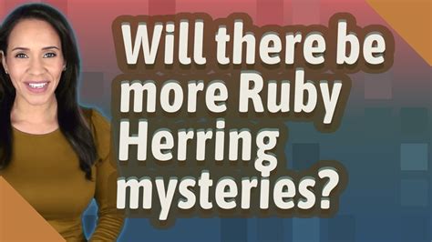 Will there be more Ruby Herring mysteries? - YouTube