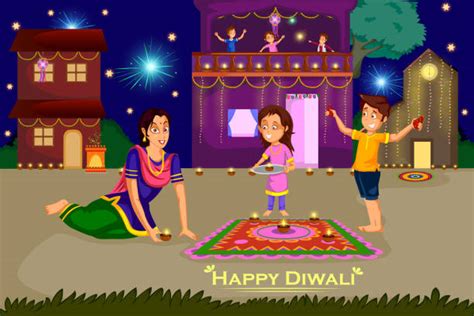 Diwali Family Clip Art, Vector Images & Illustrations - iStock