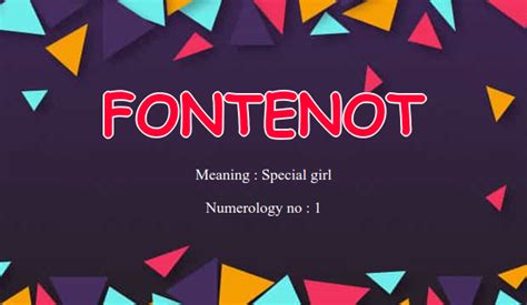 Fontenot Name Meaning