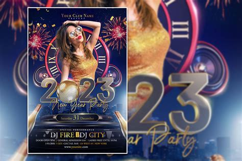 2023 New Year Party Poster or Flyer Graphic by Tebha Workspace · Creative Fabrica