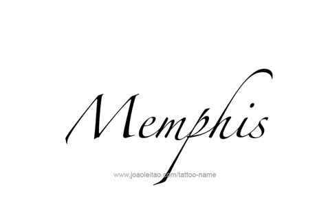 Memphis Name Tattoo Designs