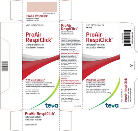 ProAir Respiclick: Package Insert - Drugs.com