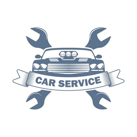 Car Repair Service Monochrome Logo Stock Vector - Illustration of icon ...