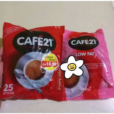 Jual Cafe21 / Cafe 21 2in1 dan Low Fat Instant Coffeemix Malaysia | Shopee Indonesia