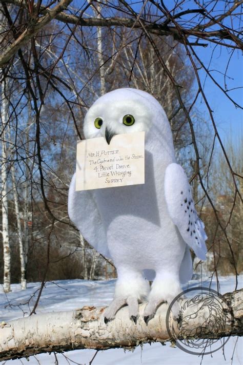 Snowy white owl Arctic owl Harry Potter owl Soft sculpture