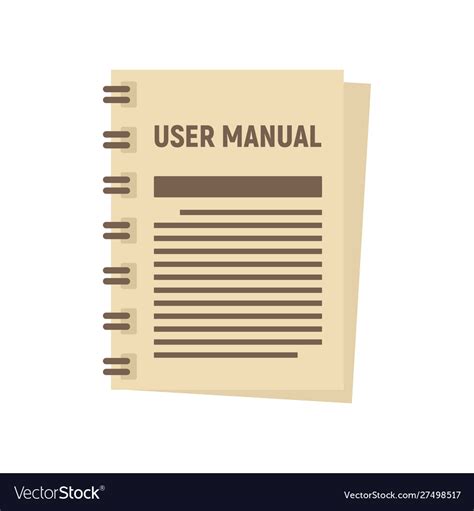 User manual icon flat style Royalty Free Vector Image