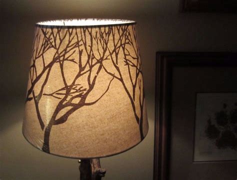 Rustic Cabin Lamp Shades - Tree Branch Twig Pattern - Fabric - 2 Sizes | Lamp, Lamp shades ...