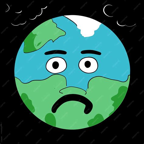 Premium Vector | The pain of pollution earth's sad poster