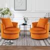 Costway Set Of 2 Modern Swivel Barrel Chair Accent Round Club Chair No ...