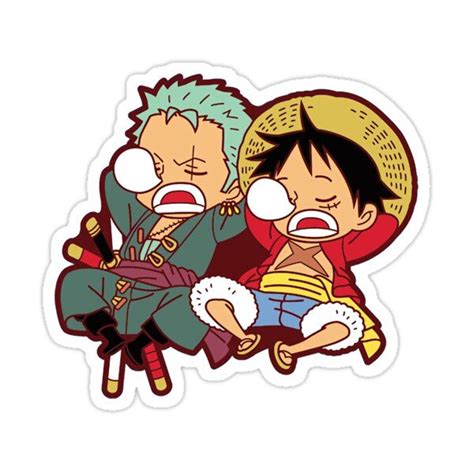 Luffy and zoro are sleeping Sticker by erriose in 2021 | One piece ...