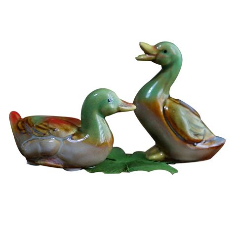 Home Decor Ceramic Duck Ornaments Animals Figurines Creative Duck ...