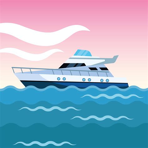 yacht boat cartoon 689144 Vector Art at Vecteezy