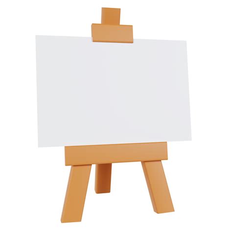 3D Canvas Easel Painting Illustration Premium PNG 11308340 PNG